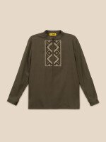 Сорочка вишиванка для хлопчика LAWA E-BB02302 152 см Хакі shop (2000999576133)