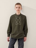Сорочка вишиванка для хлопчика LAWA E-BB02302 152 см Хакі shop (2000999576133)