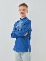 Сорочка вишиванка для хлопчика LAWA E-BB02303 140 см Синій shop (2000999595394)  Фото №1