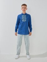 Сорочка вишиванка для хлопчика LAWA E-BB02303 140 см Синій shop (2000999595394)  Фото №0
