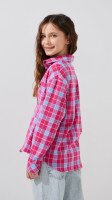 Сорочка з візерунком для дівчинки LAWA GBC02323 140 см Червоно-блакитний shop (2000999482502)  Фото №3