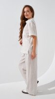 Сорочка з візерунком жіноча LAWA K-WTC02312 XS Біло-бежевий shop (2000999243875)  Фото №0