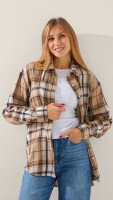 Сорочка з візерунком жіноча LAWA WBC02443 XL Бежевий shop (2888000018205)