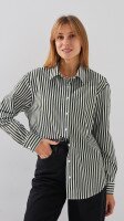 Сорочка з візерунком жіноча LAWA WTC02360 XS Хакі shop (2000999340314)  Фото №1