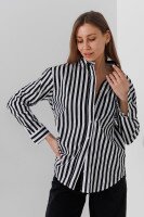 Сорочка з візерунком жіноча LAWA WTC02360 S Біло-чорний shop (2000990999405)  Фото №1