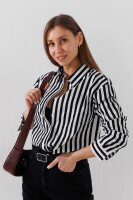Сорочка з візерунком жіноча LAWA WTC02360 S Біло-чорний shop (2000990999405)  Фото №2