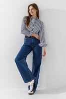Сорочка з візерунком жіноча LAWA WTC02360 S Синьо-білий shop (2000990999221)  Фото №2