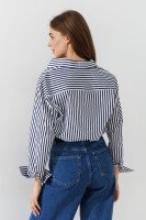 Сорочка з візерунком жіноча LAWA WTC02360 S Синьо-білий shop (2000990999221)  Фото №1
