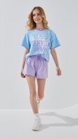 Шорти однотонні для дівчинки LAWA GBC02338 134 см Лавандовий shop (2000999217692)