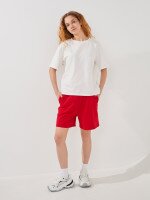Шорти трикотажні однотонні жіночі LAWA WBC02406 M Червоний shop (2000999599859)  Фото №1