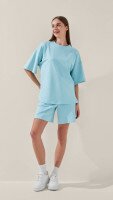 Шорти трикотажні однотонні жіночі LAWA WBC02406 M Блакитний shop (2000999201356)  Фото №1