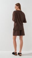Шорти трикотажні однотонні жіночі LAWA WBC02406 XS Темно-коричневий shop (2000999210556)  Фото №2
