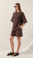 Шорти трикотажні однотонні жіночі LAWA WBC02406 XS Темно-коричневий shop (2000999210556)  Фото №1