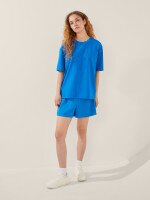 Шорти трикотажні однотонні жіночі LAWA WBC02410 M Синій shop (2000999613791)  Фото №0