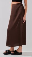 Спідниця однотонна жіноча LAWA WTC02434 XS Шоколад shop (2000999218705)  Фото №2