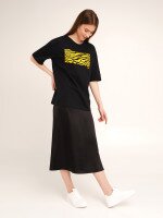 Спідниця однотонна жіноча LAWA WTC02359 S Чорний shop (2000990467218)  Фото №0