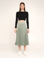 Спідниця однотонна жіноча LAWA WTC02359 L Оливковий shop (2000990485267)  Фото №0