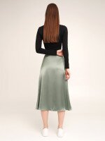 Спідниця однотонна жіноча LAWA WTC02359 M Оливковий shop (2000990485250)  Фото №1