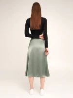 Спідниця однотонна жіноча LAWA WTC02359 L Оливковий shop (2000990485267)  Фото №1