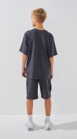 Спортивні шорти однотонні для хлопчика LAWA BBC02329 134 см Графітовий shop (2000999213533)  Фото №2