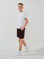 Спортивні шорти однотонні для хлопчика LAWA BBC02333 134 см Коричневий shop (2000999593383)  Фото №2