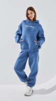 Спортивні штани джогери однотонні жіночі LAWA WTC02450 L Сіро-синій shop (2000999384578)  Фото №0