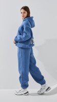 Спортивні штани джогери однотонні жіночі LAWA WTC02450 L Сіро-синій shop (2000999384578)  Фото №2