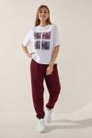 Спортивні штани джогери жіночі LAWA WBC02463 XS Бордовий shop (2000991061552)  Фото №1