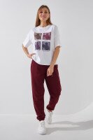 Спортивні штани джогери жіночі LAWA WBC02463 XS Бордовий shop (2000991061552)  Фото №0