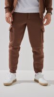 Спортивні штани карго-джогери однотонні чоловічі LAWA MBC02385 S Кавовий shop (2888000029447)