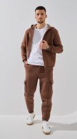 Спортивні штани карго-джогери однотонні чоловічі LAWA MBC02385 S Кавовий shop (2888000029447)  Фото №0