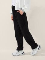 Спортивні штани однотонні для дівчинки LAWA GBC02366 146 см Чорний shop (2000999539862)  Фото №1