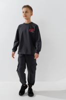 Спортивні штани однотонні для хлопчика LAWA BBC02322 122 см Графітовий shop (2000991035942)  Фото №0
