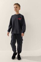 Спортивні штани однотонні для хлопчика LAWA BBC02322 152 см Графітовий shop (2000991036000)  Фото №0