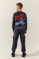 Спортивні штани однотонні для хлопчика LAWA BBC02322 152 см Графітовий shop (2000991036000)  Фото №3