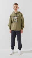 Спортивні штани однотонні для хлопчика LAWA BBC02324 134 см Графітовий shop (2000991050785)  Фото №0