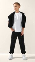 Спортивні штани однотонні для хлопчика LAWA BBC02324 140 см Чорний shop (2000999173424)  Фото №0