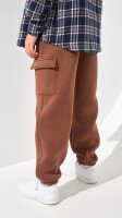 Спортивні штани однотонні для хлопчика LAWA BBC02338 134 см Кавовий shop (2888000026446)  Фото №2