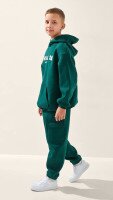 Спортивні штани однотонні для хлопчика LAWA BBC02338 146 см Смарагдовий shop (2888000026521)  Фото №2