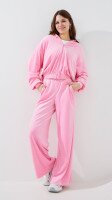 Спортивні штани палаццо однотонні жіночі LAWA K-WBC02304 XS Рожевий shop (2000999447471)  Фото №0