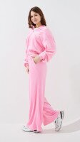Спортивні штани палаццо однотонні жіночі LAWA K-WBC02304 XS Рожевий shop (2000999447471)  Фото №1