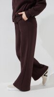 Спортивні штани палаццо однотонні жіночі LAWA WBC02432 L Шоколадний shop (2888000025715)  Фото №2