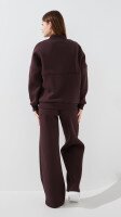 Спортивні штани палаццо однотонні жіночі LAWA WBC02432 L Шоколадний shop (2888000025715)  Фото №3