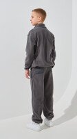 Спортивний костюм кофта+штани однотонний для хлопчика LAWA BBC02342 134 см Графітовий shop (2888000023957)  Фото №4