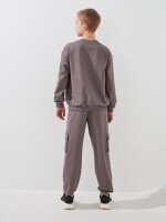 Спортивний костюм світшот+штани для хлопчика LAWA P-BB02338 146 см Коричневий-графітовий shop (2000999531286)  Фото №3
