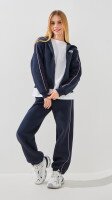 Спортивний костюм толстовка+штани з принтом для дівчинки LAWA P-GT02302 134 см Графітовий shop (2000999394195)