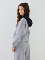 Спортивний костюм худі+штани для дівчинки LAWA P-GB02346 134 см Світло сірий меланж shop (2000999563058)  Фото №3