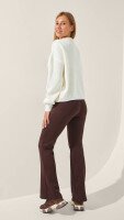 Штани кльош однотонні жіночі LAWA WBC02481 L Коричневий shop (2888000016362)  Фото №1