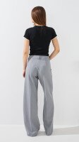Штани палаццо однотонні жіночі LAWA WTC02466 XS Сірий shop (2000999513084)  Фото №3