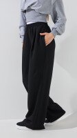 Штани палаццо однотонні жіночі LAWA WTC02468 XS Чорний shop (2000999529047)  Фото №2